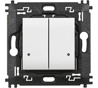 BTICINO Livinglight N4003DCW - Interruptor de doble luces inalámbrico con batería y adhesivos, control remoto App Home+Control, funciona con Alexa, Google Home, Apple, Smart Home