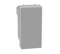 BTICINO MatixGO - Mando para gestión de persianas o persianas motorizadas, color gris, SJG4037NF, botón doble 1P NO y 1P NO 10 A, 250 V CA interbloqueado, 1 módulo, gris