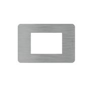 BTICINO MatixGO - Placa de tecnopolímero Steel JA4803ES placa MatixGO 3 módulos