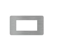 BTICINO MatixGO - Placa de tecnopolímero Steel JA4804ES placa MatixGO 4 módulos
