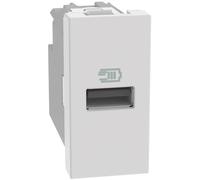 BTICINO MatixGO Toma de corriente con puerto USB 1 módulo Blanco JW4191A Cargador USB con un puerto tipo A, 15W