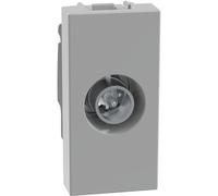 BTICINO MatixGO Toma de TV 1 módulo gris JG4202P14 Toma coaxial pasante, atenuación, 14dB