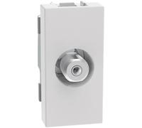 BTICINO MatixGO Toma TV 1 módulo blanco JW4202F Conector coaxial TV tipo F, impedancia 75 ohmios, enganche de tornillo