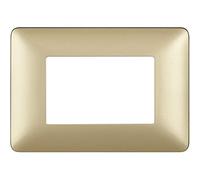 Bticino - Placa 3 módulos, Dorado, AM4803MGL