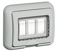 Bticino S25603 Tapa con 3 plazas Gris