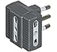 Bticino s3604g adaptador de enchufe eléctrico tipo l (it) gris, blanc
