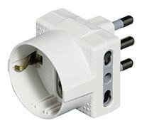 Bticino s3611d adaptador de enchufe eléctrico tipo l (it) blanco