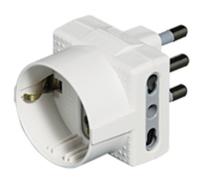 Bticino s3611de adaptador de enchufe eléctrico blanco