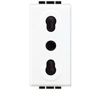BTicino SN4180F - Toma bipaso, blanco, 1 unidad