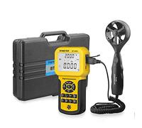 BTMETER Anemómetro BT-846A Pro HVAC que mide la velocidad del viento, temperatura del flujo de aire, CFM, medidor de velocidad de flujo de aire con retroiluminación MAX MIN AVG