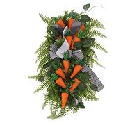 BTOSEP Guirnalda de decoración de festivales con forma de zanahoria, planta artificial para decoración del hogar al aire libre, plástico, 45 x 25 x 5 cm, 1 unidad