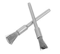 BTOSEP Juego de 15 discos pulidores de alambre de acero para la limpieza eficiente de superficies de metal, madera y piedra, vástago de acero de 3 mm (tipo de pasador de 3 x 5 mm)