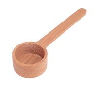 BTOSEP Juego de 2 cucharas redondas de madera elegantes para uso diario en la cocina, herramienta duradera para medir café y azúcar