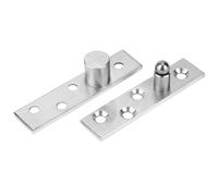 BTOSEP Juego de bisagras giratorias de acero inoxidable de 360 grados, para puertas giratorias, juego de 2 unidades, 75 mm (eje excéntrico)