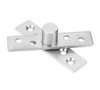 BTOSEP Juego de bisagras giratorias de acero inoxidable de 360 grados, para puertas giratorias, juego de 2 unidades, 75 mm (eje central)