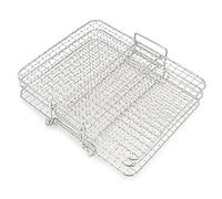 BTOSEP Juego de rejillas de refrigeración de acero inoxidable de 3 niveles para hornear, asar y asar, estante multifunción duradero para uso en horno, plateado, 3 unidades (parrilla cuadrada de