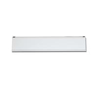 BTV Bocacartas de aluminio pintado y acero inoxidable, acabado blanco 28,2 x 5,8 x 2 cm