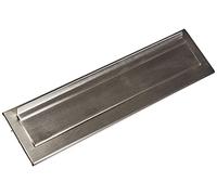 BTV Bocacartas de aluminio pintado y acero inoxidable, acabado mate, 29 x 7.4 x 0.2 cm
