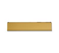 BTV Bocacartas en aluminio pintado y acero inoxidable – Acabado oro 28,2x5,8x1 cm