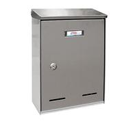 BTV Buzón de exterior nano – Acero inoxidable para cartas y paquetería 300 x 216 x 70 cm