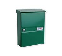 BTV | Buzón de Pared Modelo Colonia | Buzon Exterior con Cerradura de Seguridad | Buzon Verde | 30 x 24 x 8.7 cm | Incluye Soporte Anticaída para Cartas