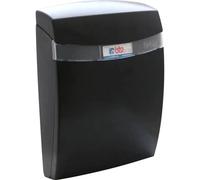 BTV Buzón de pared Coral ABS – Exterior, con cerradura de seguridad, 33x23.5x9 cm – Negro