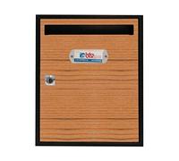 BTV Buzón interior vertical Teide Acero Sapeli 300x240x80 mm 15823