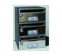 Btv M55247 - Buzon interior grupo de 3 unidades mercurio inox