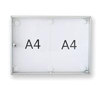 BTV Tablón de anuncios perfil aluminio y puerta metacrilato cerradura seguridad 35×46×3,65 cm