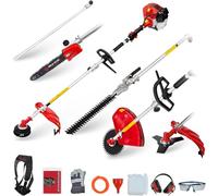 BU-KO Herramienta de Jardín Multifuncional 52cc de Largo Alcance Incluye desbrozadora, Cortasetos, Motosierra, cortadora con Hilo de 2,4mm y extensión de 1m. Garantía de 1 año