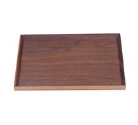 Buachois Bandeja de Madera para Servir, Marrón Rectangular Plato de Vajilla | 35 x 25 cm Plato de Café de Nogal Cuadrado de Decoración Té de Frutas para Pan y Pastel Plato para Restaurante Aperitivos