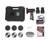 Buachois Kit de Mini Amoladora Angular Inalámbrica, 16.8V 18000RPM con 2 Baterías, Discos de Corte y Lijado, para Madera y Metal