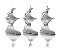 BUAGOUWZ 3X Hilanderos de Viento Colgantes 3D Spinner de Viento Decoraciones de Esculturas de Metal de Acero Inoxidable, Esculturas de Viento Heliciformes