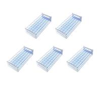 BUAGOUWZ 5X Soporte de Tubo de Ensayo de Plástico Soporte para Tubos de Ensayo de 12-13 mm Posiciones de 50 Orificios