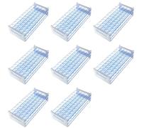 BUAGOUWZ 8X Soporte de Tubo de Ensayo de Plástico Soporte para Tubos de Ensayo de 12-13 mm Posiciones de 50 Orificios