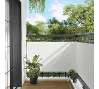 Bucmath Parasol para balcón, color blanco, 100 x 600 cm, tela Oxford, resistente a los rayos UV, impermeable, para jardín y terraza, con kit de ojales de aluminio resistente, para balcón, terraza y