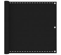 Bucmath Parasol para balcón, color negro, 75 x 800 cm, HDPE, aluminio de alta densidad resistente a los rayos UV, resistente al agua, al viento, plegable, para terraza y balcón, protección contra el