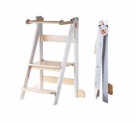 Buddy Baby Xplora - Torre de Aprendizaje y Torre de Ayuda en la Cocina con o sin Pizarra - 3 en 1 - Plegable y con 2 Alturas -Escalones Infantiles con fácil Montaje (Sin Pizarra)