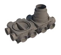 Buderus VK125-2H Verteiler 2-lagig horizontal 2-lagig,horizontal fürRund-u.Flachkanals. - 7738100819