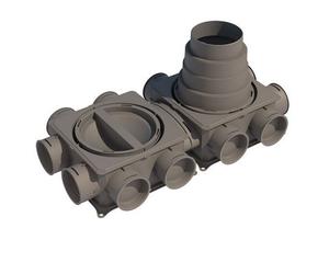 Buderus VK125-2H Verteiler 2-lagig horizontal 2-lagig,horizontal fürRund-u.Flachkanals. - 7738100819