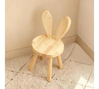 BUERPINKING Silla Infantil Madera 45 x 26 cm, Silla Madera Infantil con Respaldo en Forma de Orejas de Conejo, Sillas Infantiles Taburete infantils Ideal para Comer, Leer y Jugar