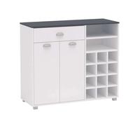 Buffet cocina 2 puertas 1 cajón asfeld blanco mueble moderno almacenaje 90x103x40 cm