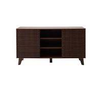 Buffet de 2 puertas correderas con fachadas efecto madera ranurada l140 cm - fribourg