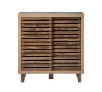 Buffet de 2 puertas correderas con lamas perforadas l80 cm - liam