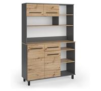 Buffet de cocina Vicco Pure Roble artesanal/Antracita 120.2 x 177 cm, Model 59911