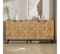 Buffet moderno de 4 puertas, con dimensiones de 160,5 x 35,5 x 78 cm