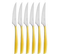 Bugatti gl6u-021 F35/6 Glamour - Juego de 6 Cuchillos de Postre, San/Acero, 16 x 26 x 3 cm, Amarillo, 6 Unidades