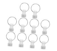 BUGUUYO 10 Piezas Pesas Colgantes para Globos de Plástico Imán, Portátiles y Reutilizables, Diseño Redondo Blanco para Decoración de Bodas y Cumpleaños