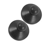 BUGUUYO Accesorios para sombrillas de exterior, sombrilla y mástil central, tapas negras de plástico, 2 piezas, diseño elegante para patio y uso en exteriores