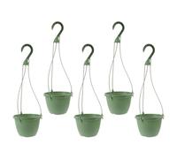 BUGUUYO Jardineras para Plantas de Interior Macetero Colgante de PP 5 Piezas 6.10 x 6.10 x 3.93 in para Balcón y Barandillas